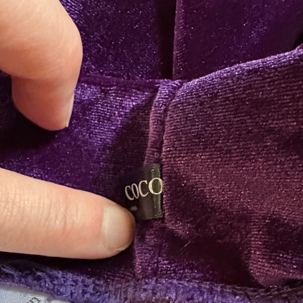 Women's Purple Velvet Circle Skirt - Elegant Flared Silhouette - Picture 5 of 6
